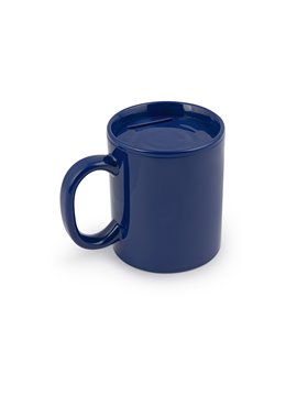 Alcancia en forma de Mug con tapa inferior - Azul
