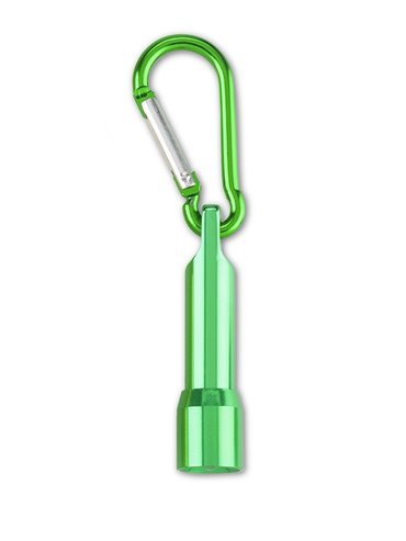 Llavero Carabinero Hecho en Metal con Linterna LED - Verde
