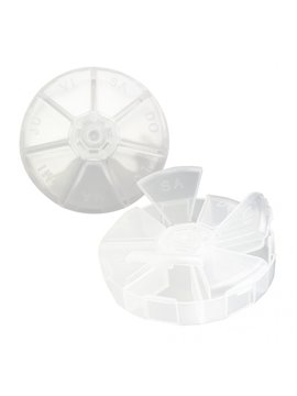 Pastillero Circle en Plastico 7 Compartimientos - Transparente