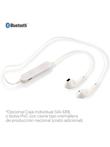 Audifonos Auricular Bluetooth Fresh en Plastico - Blanco